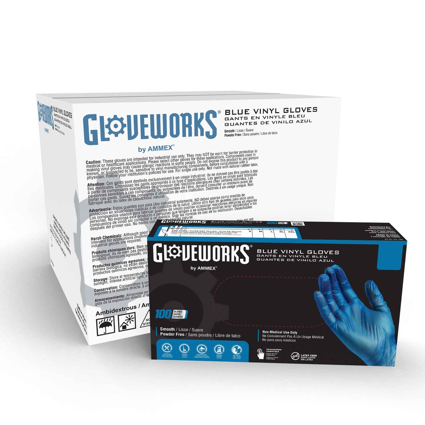 Gloveworks Industrial Blue Vinyl (Case of 1000)