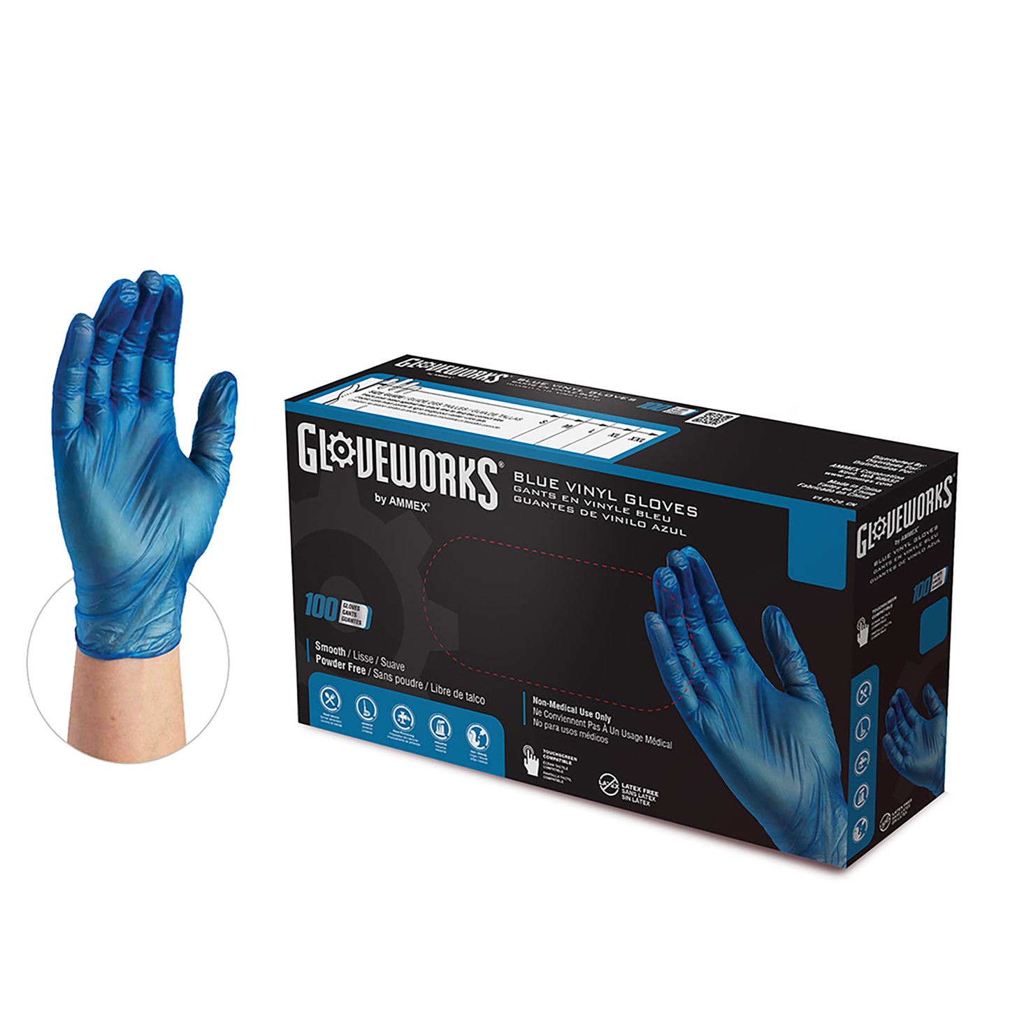 Gloveworks Industrial Blue Vinyl (Case of 1000)